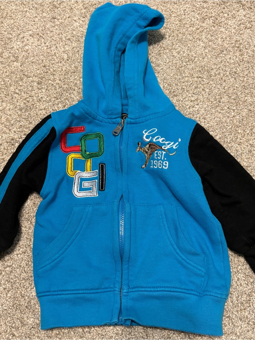 COOGI baby toddler zip up hoodie size 18 months blue